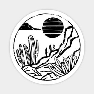 Cactus Arizona Landscape Desert Sunset Magnet